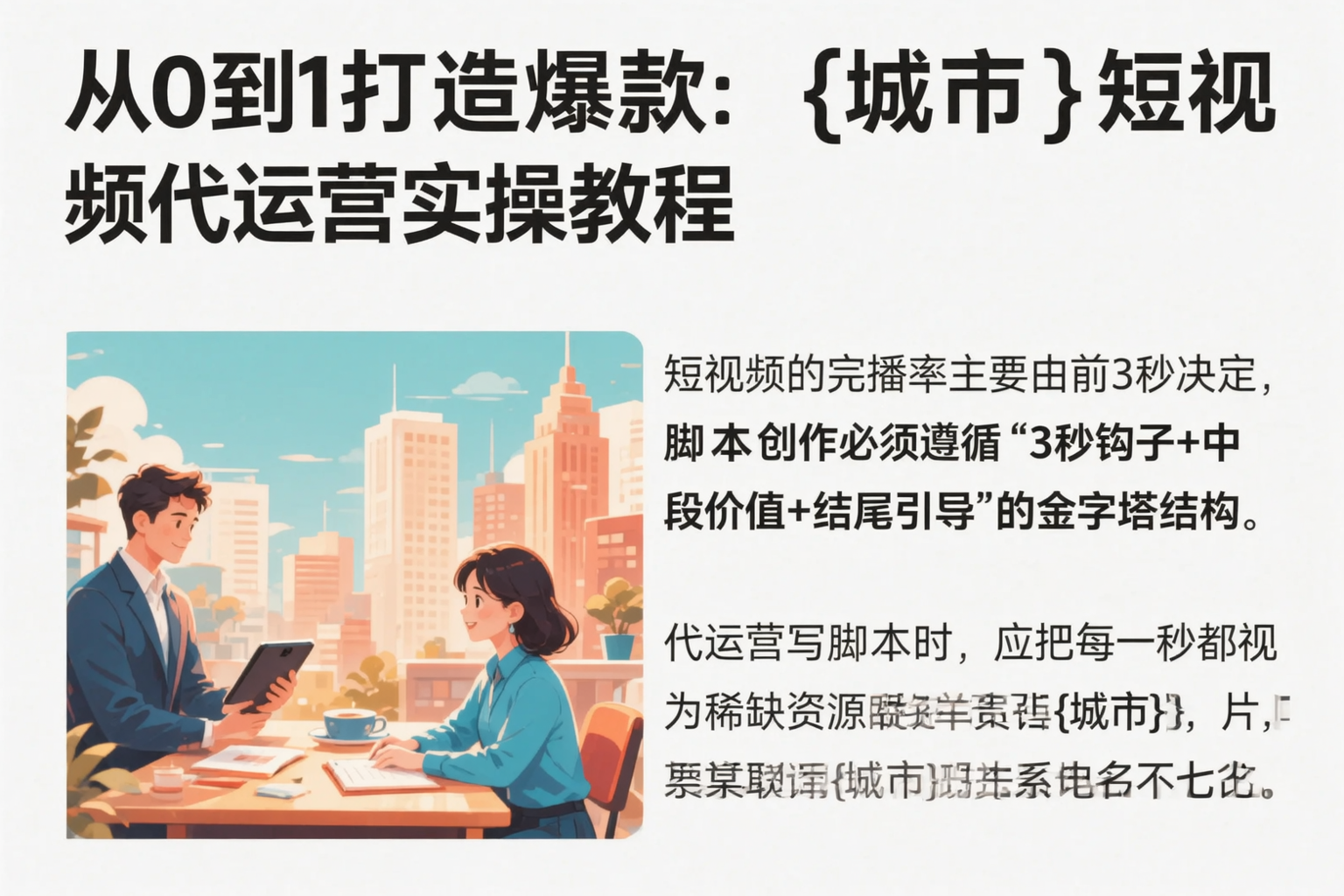从0到1打造爆款：张掖短视频代运营实操教程