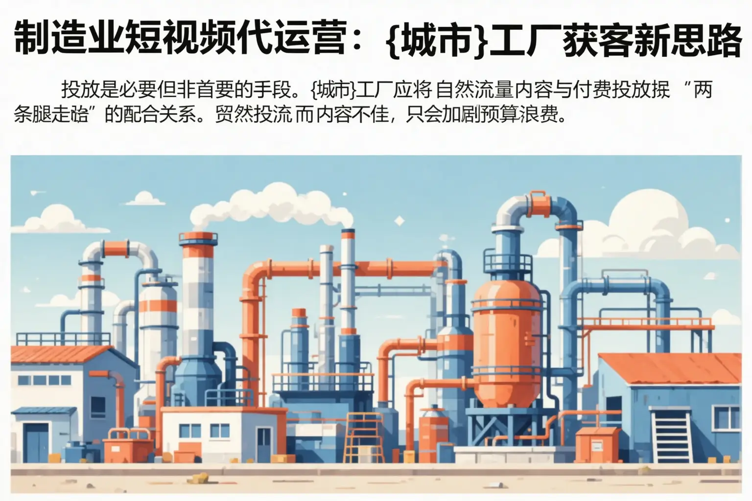 制造业短视频代运营：张掖工厂获客新思路