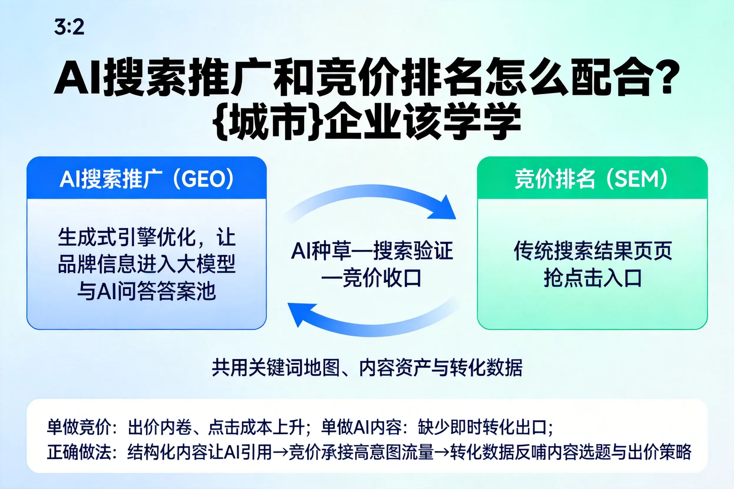 AI搜索推广和竞价排名怎么配合？张掖企业该学学