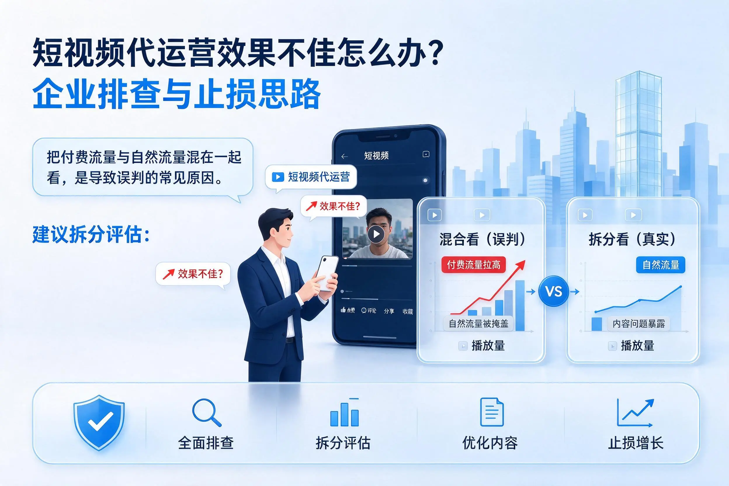 短视频代运营效果不佳怎么办?张掖企业排查与止损思路