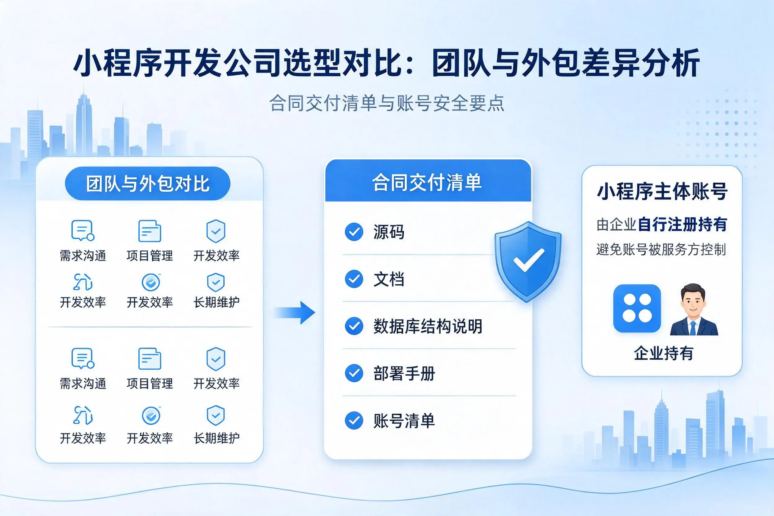 张掖小程序开发公司选型对比:团队与外包差异分析