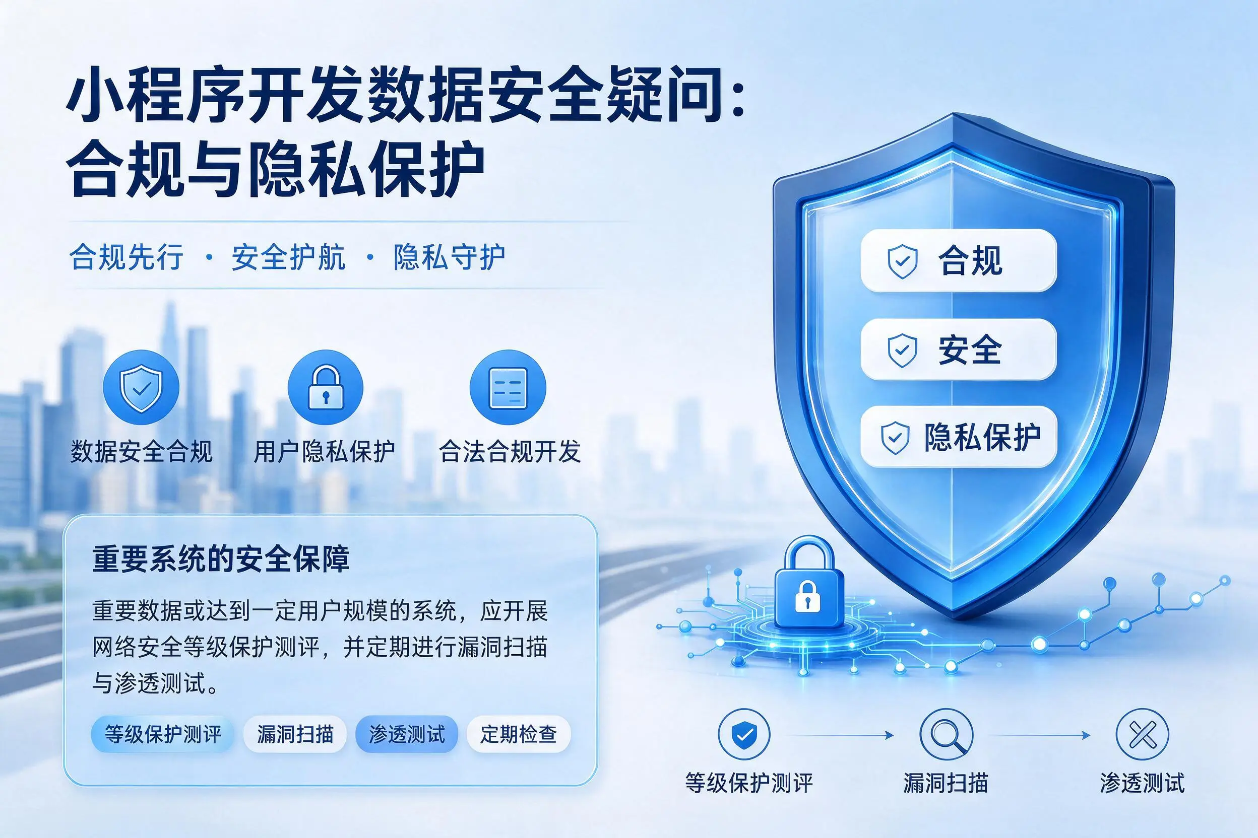 张掖小程序开发数据安全疑问:合规与隐私保护