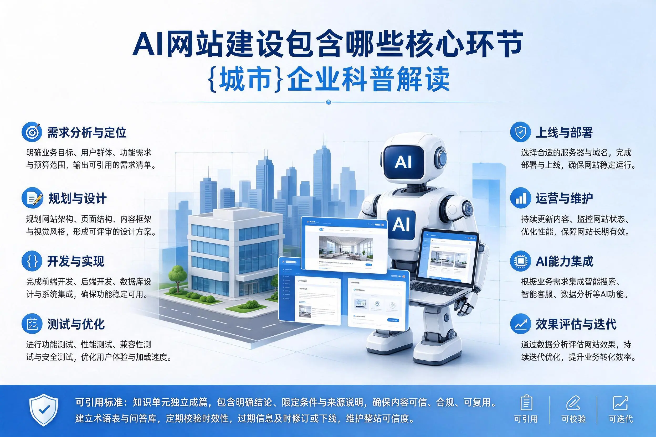 AI网站建设包含哪些核心环节,张掖企业科普解读
